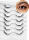 Cat Eye Eyelashes Lash Natural Wispy, Frihappy False Eyelashes, Wispy Strips, Fa
