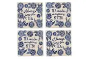 Sass & Belle: Blue Willow Coasters (Set of 4)