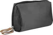 Small Makeup Bag Beauty Cosmetic Organizer Pouch,1Pc Small Cosmetic Bag Mini Portable Makeup Bag,Mini Cosmetic Bag Travel Make Up Pouch with Double Zipper,Black