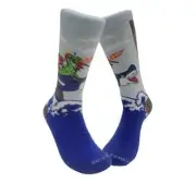 Dragon Riding Shark Unisex Large 10-13 Crew Socks Fantasy Sock Panda Fashion New