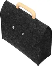 LALAFINA Professional Document Bag Felt Storage Case Book Storage Bag Handle Minimalist Design Business Tote Pouch