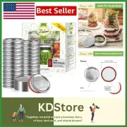 72 Lids & 72 Rings for Regular Mouth Mason Jars - Canning Essentials