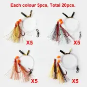 20 x Custom Designed Whiting Rigs 4 Colours Long Shank Baitholder Hook Size 6#