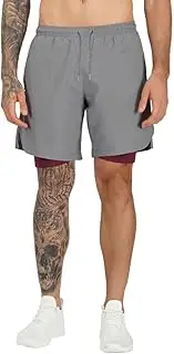 [DECISIVE FITNESS] Men's Workout Running Shorts, 2-in-1 Lightweight Built-in Compression Gym Shorts with Back Zipper Pocket