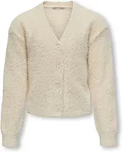 [KIDS ONLY] Girls' Kogpiumo L/S Button Up Cardigan KNT Noos Cardigans, Grey (Whitecap Gray), 122-128