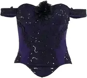 [kowaku] Women Corset Top Sleeveless Going Out Corset Bustier Lingerie Top Off Shoulder