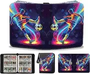 Soccer Card Binder 900 Pockets - Soccer Card Binder with Sleeves, Soccer Trading Cards Binder Collectible Trading Card Albums Organizer Case Fits 900 Cards with 50 Removable for Sports Game Cards