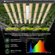 800W 3456LED Grow Light Hydroponic Growing Lamp Full Spectrum for Indoor Plants