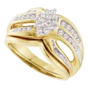 1/2CT-Diamond CLUSTER BRIDAL SET