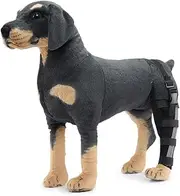 Dog Knee Brace for Hind and Rear Leg,Dog Leg Braces for Back Leg for Torn ACL Hind Leg Brace with Reflective Seat Belts for Support (Black, S)