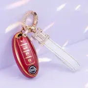 Remote Soft TPU Car Key Fobs Cases Covers Keychain 4 Buttons for Infiniti Nissan