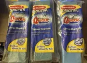 (3)Original Quickie Automatic Sponge Mop Refill Blue Dry Shine Fit Mop #050