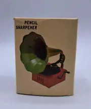 DieCast VTG Mini Phonograph Gramophone Pencil Sharpener Made in Hong Kong NOS