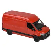 RIN Pull Back Die-Cast Metal Vehicle - MERCEDES-BENZ SPRINTER VAN (Red)(5 inch)
