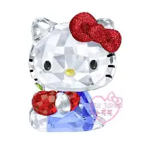 在飛比找Yahoo!奇摩拍賣優惠-♥小花花日本精品♥施華洛世奇HelloKitty側姿坐姿蘋果