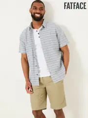FatFace Blue Short Sleeve Semi Plain Textured Shirt (AU7681) | $106