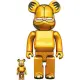 BE@RBRICK Garfield Gold Chrome Ver. 金色加菲貓100% & 400%