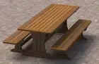 8ft Trestle Style Picnic Table with Benches 002 Building Plans - Easy to Build