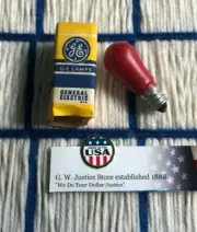 NEW vintage GE CERAMIC RED nose LIGHT 6S6 indicator BULB C7 Christmas E12 base