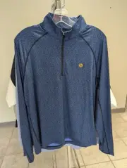 NWT MEN'S DUNNING GOLF PULLOVER, SIZE: S, COLOR: BLUE/BLACK (M6)