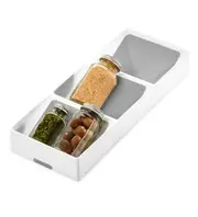 Homemaster Spice Drawer Organiser Holder Storage Rack Kitchen Seasoning White