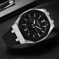 在飛比找蝦皮購物優惠-G-shock GA-2100 男士手錶定制金屬橡膠錶帶套裝