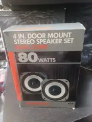 Sparkomatic KS400 Speakers 4" x 4" Door Mount Dual Cone Compact 80 BOOMING WATT