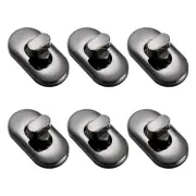 6pcs Alloy Turn Lock Clasp Purse Closures Twist Lock Bag Hardware, Black
