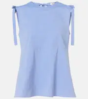 ['S Max Mara] 'S Max Mara Cotton canvas top UK 14 blue