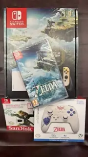 NEW Nintendo OLED Switch Legend of Zelda: Tears of the Kingdom with extras