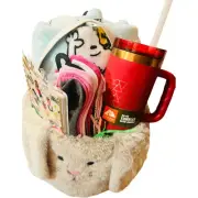 Snoopy Peanuts Easter bundle bunny basket adorable twin 60 by 90 throw bundle