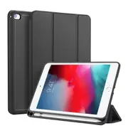 1PCS SERIES Three-folding Horizontal Flip Leather Case with Pen Slots for iPad mini (2019)(Black)