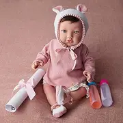 Reborn Baby Silicone Vinyl Reborn Doll 2 kg and Reborn Baby Head Drop Effect Decorated with Realistic Venes, Redness and Blue Eyes Bebe Reborn Dolls Reborn Baby Dolls