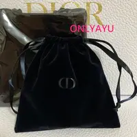 在飛比找Yahoo!奇摩拍賣優惠-Dior專賣 Christian Dior 迪奧 黑色絨布收