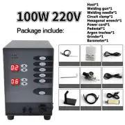 220V Spot ARC Welder 100W Pulse Argon Welding Machine Glasses Jewelry Automatic