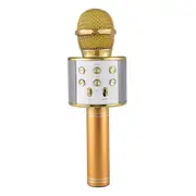 Handheld Portable USB Bluetooth Wireless Karaoke Singing Microphone with Speaker
