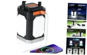 30000mAh Camping Lights - Rechargeable Lantern - 1000LM Camping Black&Org