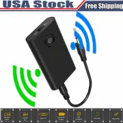 2-in-1 Wireless Bluetooth Transmitter Receiver Adapter Audio 3.5mm Jack Aux