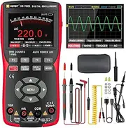 XEAST 2 in 1 Handheld Oscilloscope Multimeter, 10MHz Bandwidth 48MSa/s High Sampling Professional Oscilloscope, 9999 Counts Digital Multimeter, Auto-Calibration Function, DC/AC Voltage/Current Test