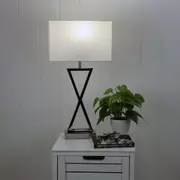 Oriel Lighting KIZZ Chrome Stylish Bedside Lamp with Polyester Shade