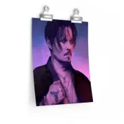 Johnny Depp Digital Realism Print, Premium Matte vertical posters