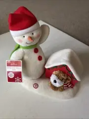 Hallmark 2011 Jingle Pals Deck The Halls Duo Plush Snowman Dog