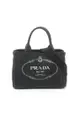 二奢 Pre-loved Prada CANAPA Kanapa Handbag tote bag canvas black 2WAY