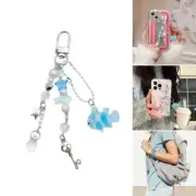 Unique Clown Fish Keyring Alloy Multifunctional Acrylic Bead Charm for Couples