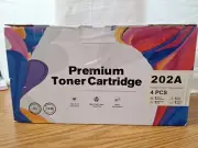 Premium Toner Cartridge 202A 4 pcs Black Cyan Magenta Yellow sealed New