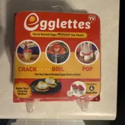 Egglettes Egg Cooker Hard Boiled Eggs without the Shell 4 Egg Cups AS SEEN ON TV