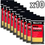 Selleys Wash Up Wiz BBQ Tough Scourer x10 Safe Scourer Cloth Non Scratch Wizz