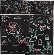 Interactive Painting Toy Scratch Drawing Paper Set for Children 9 Sheets of Funny Paper for Boys and Girls DIY Coloring Book Unique Designs