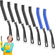 7 Pcs Hard Bristle Crevice Cleaning Brush, Multifunctional Grout Black