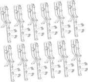 HAWILLOSCH Sturdy Blind Retainer Clips Easy to Install Blind Curtain Clips 12pcs Set for Decorative Windows